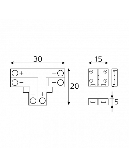 Набор коннекторов Gauss Basic для LED-ленты 10 mm 5050 IP20 1/750