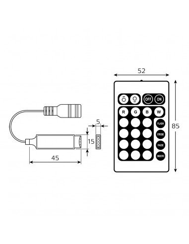 Контроллер RGB Gauss Basic для ленты LED 12V...