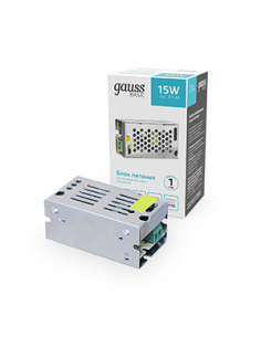 Блок питания Gauss Basic 12V 15W IP20 1/200