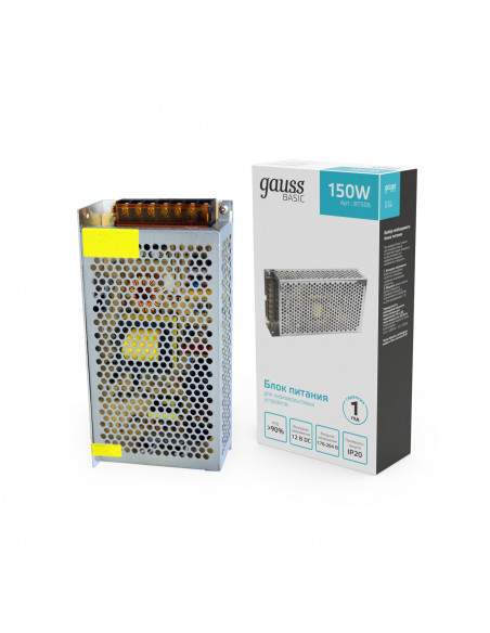Блок питания Gauss Basic 12V 150W IP20 1/50