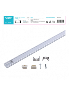 Профиль для ленты LED Gauss прямой - 2m 1/60
