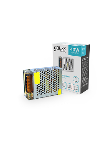 Блок питания Gauss Basic 12V 40W IP20 1/120
