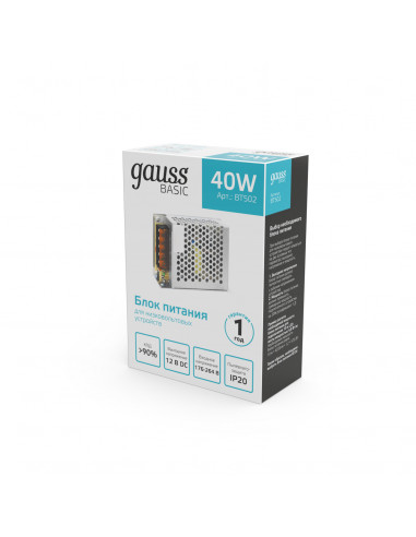 Блок питания Gauss Basic 12V 40W IP20 1/120