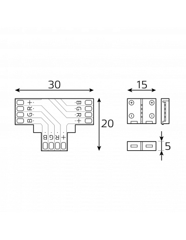 Набор коннекторов Gauss Basic для LED-ленты...