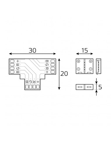 Набор коннекторов Gauss Basic для LED-ленты...