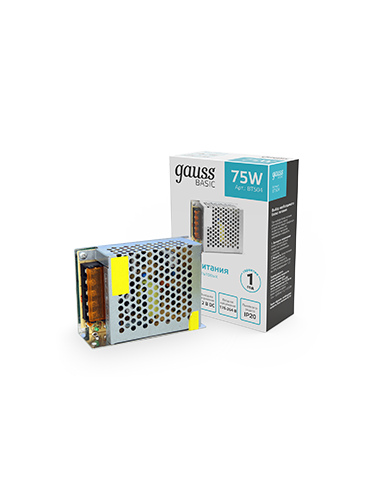 Блок питания Gauss Basic 12V 75W IP20 1/120