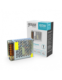 Блок питания Gauss Basic 12V 60W IP20 1/120