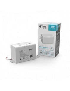 Блок питания Gauss Basic 12V 5W IP67 1/250