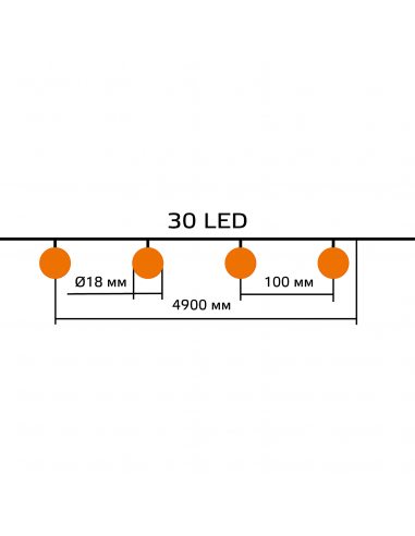 Гирлянда садовая на солнечной батарее 30 LED...