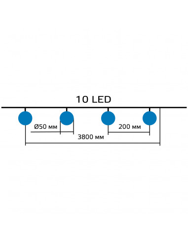 Гирлянда садовая на солнечной батарее 10 LED...