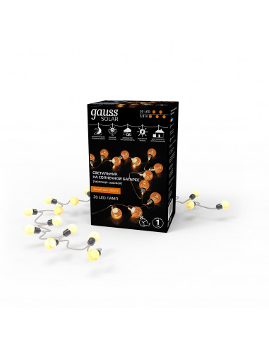 Гирлянда садовая на солнечной батарее 20 LED...
