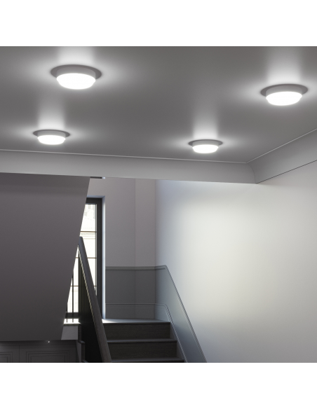 Светильник ЖКХ Gauss Elementary круг 20W 1680lm 6500K 160-260V IP65 D175*52мм белый LED 1/40