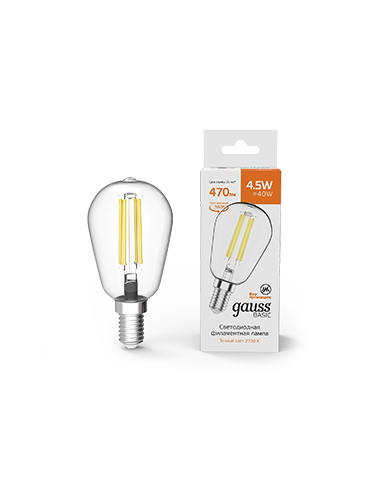 Лампа Gauss Basic Filament ST45 4,5W 470lm...