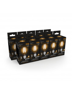 Лампа Gauss Filament А60 20W 1800lm 2700К Е27 LED 1/10/40 2