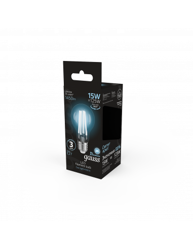 Лампа Gauss Filament А60 15W 1450lm 4100К Е27...