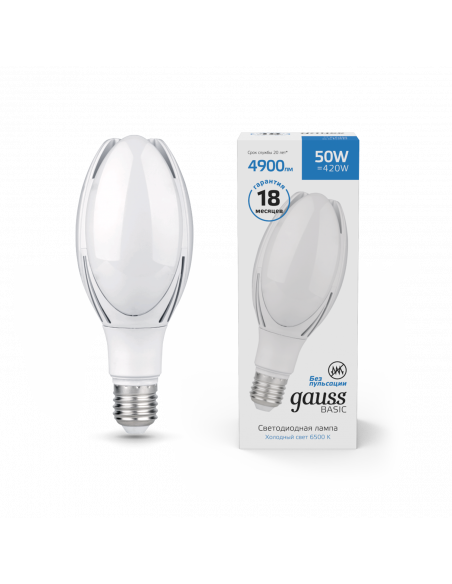 Лампа Gauss Basic BT110 AC180-240V 50W 4900lm 6500K E40 LED 1/20