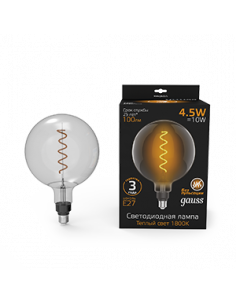 Лампа Gauss Filament G200 4.5W 100lm 1800К Е27 gray...