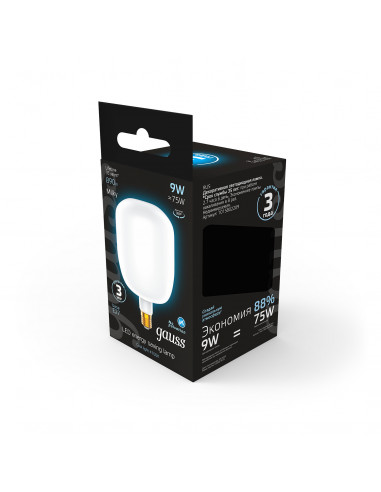 Лампа Gauss Filament V140 9W 890lm 4100К Е27...