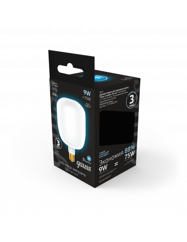 Лампа Gauss Filament V140 9W 890lm 4100К Е27...