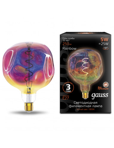 Лампа Gauss Filament G150 5W 250lm 1800К Е27...