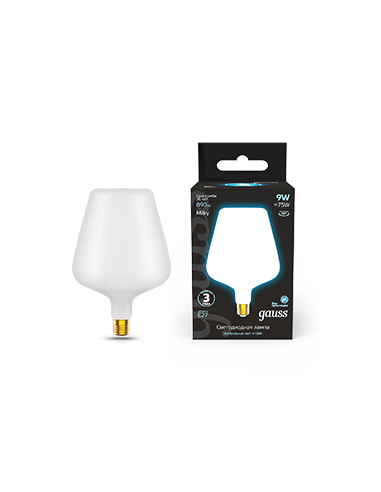 Лампа Gauss Filament V160 9W 890lm 4100К Е27...