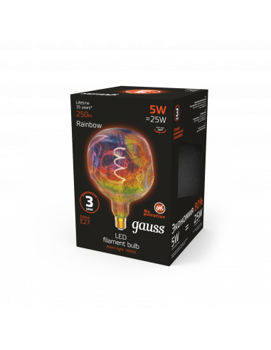 Лампа Gauss Filament G150 5W 250lm 1800К Е27...