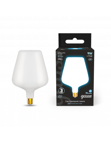Лампа Gauss Filament V160 9W 890lm 4100К Е27...