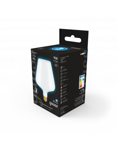 Лампа Gauss Filament V160 9W 890lm 4100К Е27...