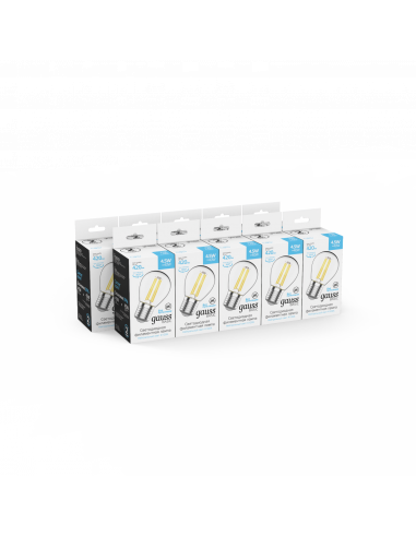 Лампа Gauss Basic Filament Шар 4,5W 420lm 4100К...