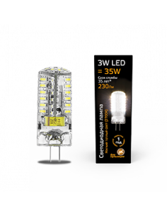 Лампа Gauss G4 AC150-265V 3W 230lm 2700K силикон LED...