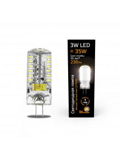 Лампа Gauss G4 AC150-265V 3W 230lm 2700K силикон LED... 2
