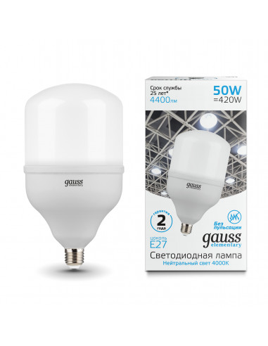Лампа Gauss Elementary T140 50W 4400lm 4000K...