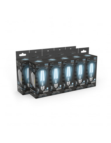 Лампа Gauss Filament ST64 10W 970lm 4100К Е27...