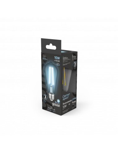 Лампа Gauss Filament ST64 10W 970lm 4100К Е27...