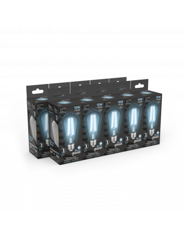 Лампа Gauss Filament ST64 10W 970lm 4100К Е27...