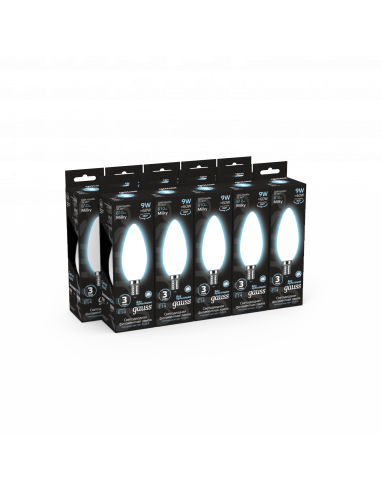 Лампа Gauss Filament Свеча 9W 610lm 4100К Е14...