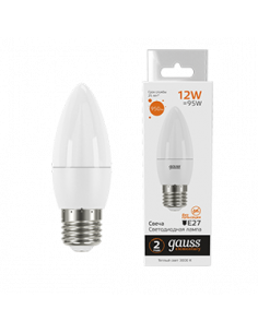 Лампа Gauss Elementary Свеча 12W 950lm 3000K E27 LED...