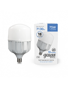 Лампа Gauss Basic T140 AC180-240V 75W 7130lm 6500K E40...