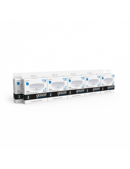 Лампа Gauss Elementary GX53 11W 850lm 6500K LED 1/10/100