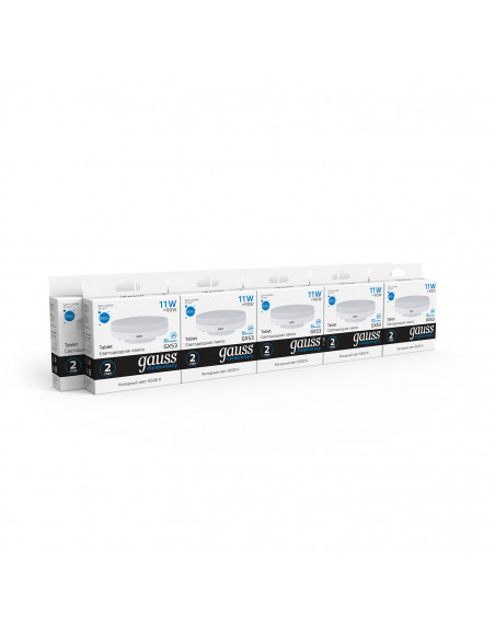 Лампа Gauss Elementary GX53 11W 850lm 6500K LED 1/10/100