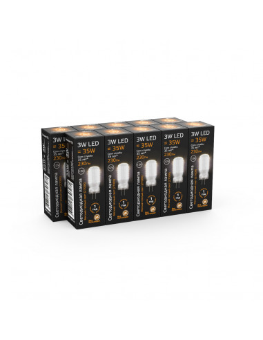 Лампа Gauss G4 12V 3W 230lm 2700K силикон LED...