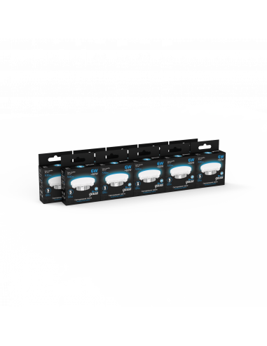 Лампа Gauss GX53 6W 530lm 6500K LED 1/10/100