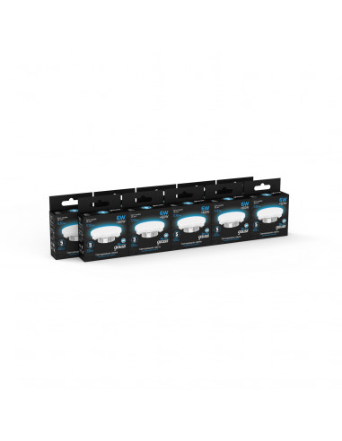 Лампа Gauss GX53 6W 530lm 6500K LED 1/10/100