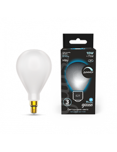 Лампа Gauss Filament А160 10W 890lm 4100К Е27 milky...