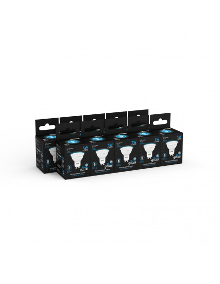 Лампа Gauss MR16 5W 530lm 6500K GU10 LED 1/10/100
