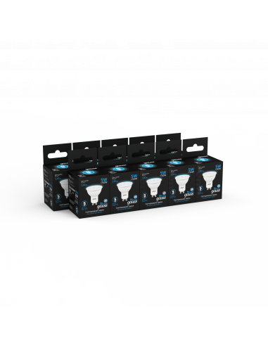 Лампа Gauss MR16 5W 530lm 6500K GU10 LED 1/10/100