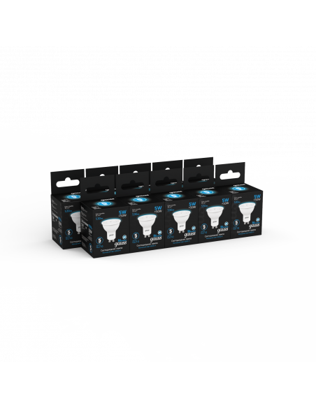 Лампа Gauss MR16 5W 530lm 6500K GU10 LED 1/10/100