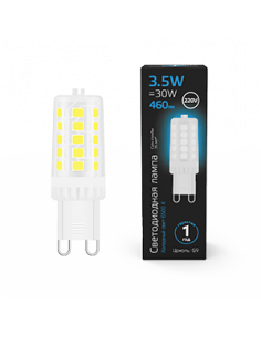 Лампа Gauss G9 AC185-265V 3,5W 460lm 6500K керамика LED...