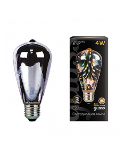 Лампа Gauss Filament ST64 4W Е27 Butterfly-3D LED 1/10/40