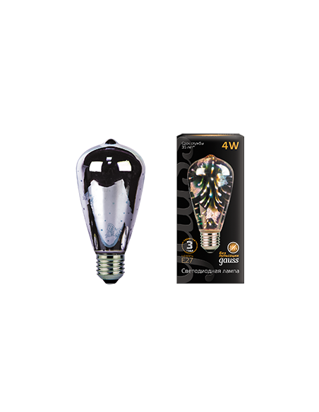 Лампа Gauss Filament ST64 4W Е27 Butterfly-3D LED 1/10/40